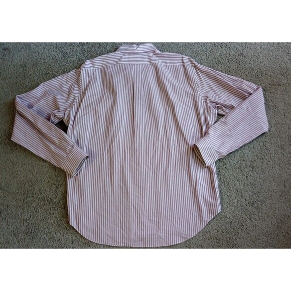 RALPH LAUREN Button Down Mens 16.5 Purple White Stripe Classic Preppy Pony VTG - Picture 5 of 6
